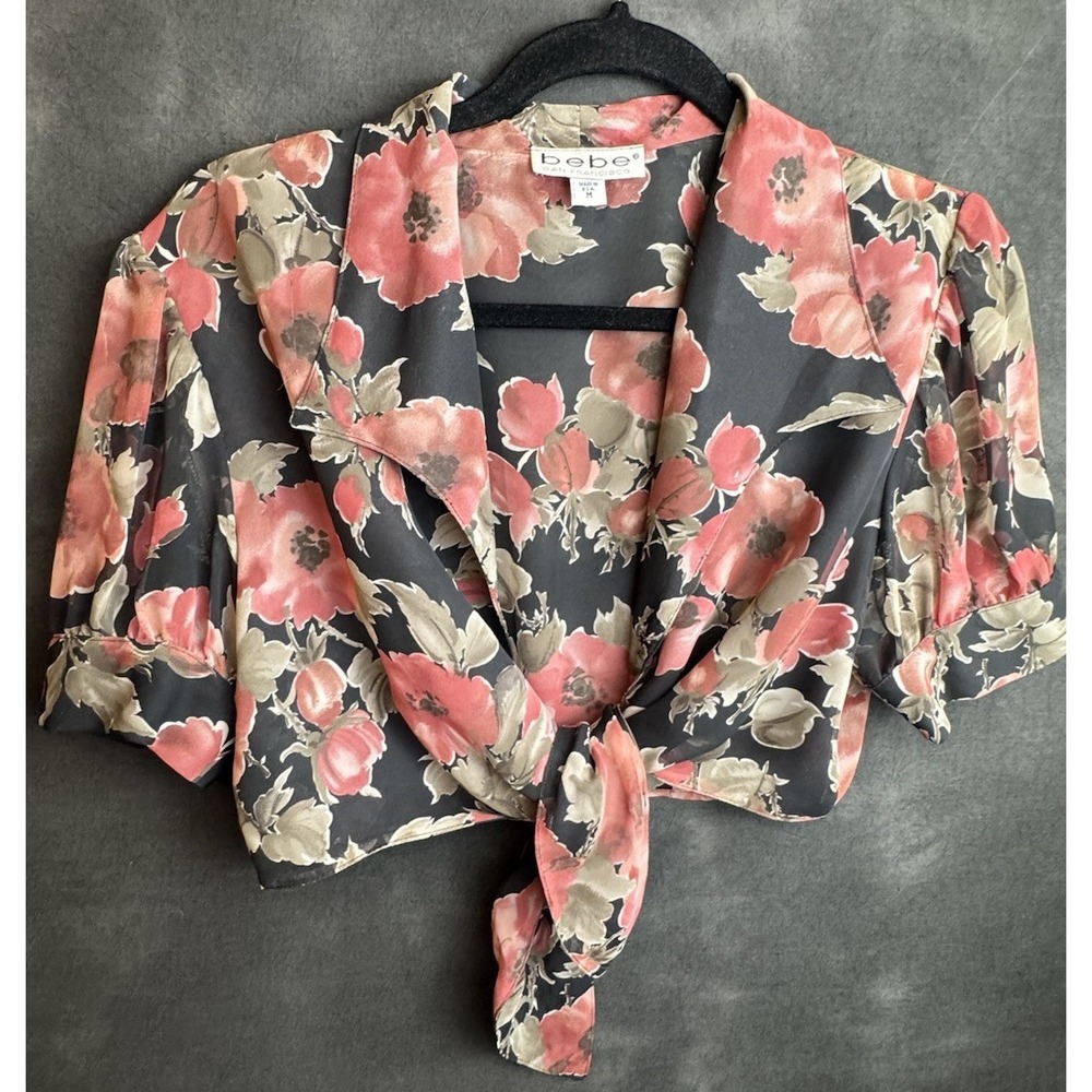 Vintage‎ Bebe Floral Top size Medium